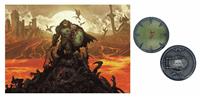 DOOM The Dark Ages Shield Saw Medallion & Art Card