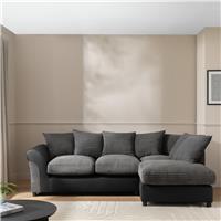 Argos Home Harry Large RH Corner Chaise Sofa - Charcoal