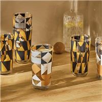 Argos Home Geo Set of 6 Hi Ball Glasses