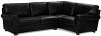 Argos Home Salisbury Leather Right Hand Corner Sofa - Black