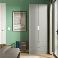 Welcome Orillia 2 Door 2 Drawer Wardrobe - Grey