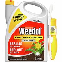 Weedol Rapid Weed Control Weedkiller with Power Sprayer - 5L