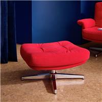 Habitat Dawson Fabric Swivel Footstool - Red