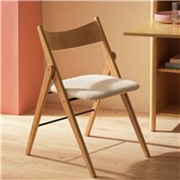 Habitat Zepher Fabric Dining Chair - Light wood