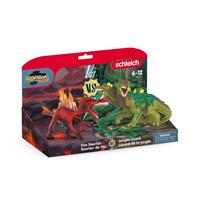 Schleich Fire Saurian Vs Jungle Lizard Playset