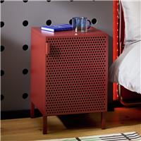 Habitat Landan 1 Door Bedside Table - Burgundy