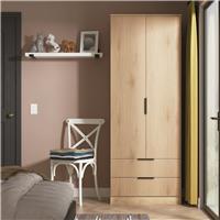 Livara ReadyAssembled Tofino 2 Door Wardrobe -Black Oak