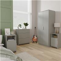 Welcome Orillia 4 Piece 2 Door Wardrobe Set - Grey