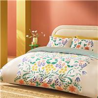 Habitat Placement Floral White Bedding Set - Superking