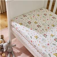 Habitat Nursery Cotton Floral Twin Pack Fitted Sheet-Cot Bed