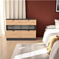 Welcome Canmore 4 Drawer Chest - Graphite & Oak