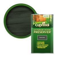 Cuprinol Exterior Wood Preserver Rustic Green - 5L