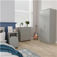 Welcome Orillia 3 Piece 2 Door Wardrobe Set - Grey