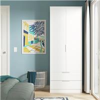 Welcome Orillia 2 Door 2 Drawer Wardrobe - White