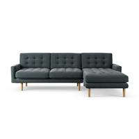 Habitat Fenner Right Hand Corner Sofa - Charcoal - Ash Leg