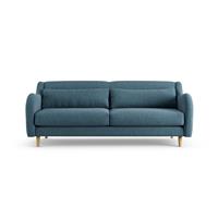 Habitat Turnmill Fabric 3 Seater Sofa - Blue - Ash Leg