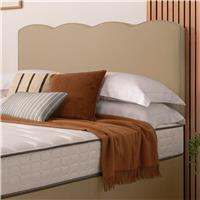 Silentnight Wave Velvet Superking Headboard - Sandstone