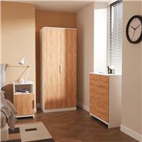 Welcome Orillia 3 Piece 2 Door Wardrobe Set - White & Oak