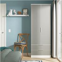 Welcome Orillia 2 Door 2 Drawer Wardrobe - White & Grey