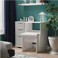 Livara Ready Assembled Orillia Dressing Table- White & Grey