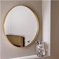 Argos Home Gold Effect Aluminium Deep Round Wall Mirror - 80cm