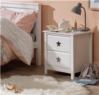 Habitat Kids Star 2 Drawer Bedside Table - White