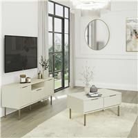 GFW Nervata Coffee Table and TV Unit - Ivory