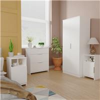 Welcome Orillia 4 Piece 2 Door Wardrobe Set - White