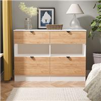 Welcome Canmore 4 Drawer Chest - White & Oak