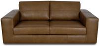 Habitat Daly Leather Wide Arm 3 Seater Sofa - Tan
