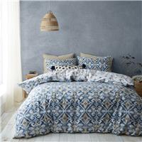 Pineapple Elephant Inara Ikat Indigo Bedding Set - Double