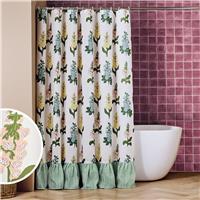 Argos Home Country Floral Shower Curtain with Frill - Green