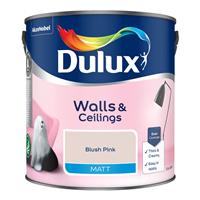 Dulux Walls & Ceilings Matt Paint Blush Pink - 2.5L