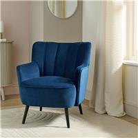 Argos Home Liora Velvet Armchair - Navy