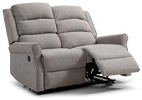Kyoto Betsy Fabric Power Recliner 2 Seater Sofa - Natural