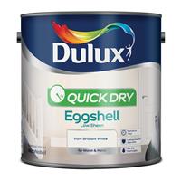 Dulux Quick Dry Eggshell Paint Pure Brilliant White - 2.5L