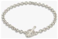 Revere Sterling Silver Heart T-bar Clasp Bracelet