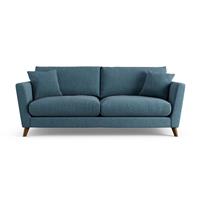 Habitat Lomond Fabric 4 Seater Sofa - Blue - Dark Leg