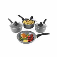 Salter 4 Piece Aluminium Pan Set - Grey