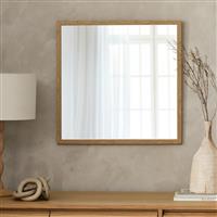 Home Essentials Oak Effect Square Wall Mirror - 55x55cm