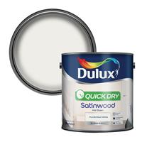 Dulux Quick Dry Satinwood Paint- Pure Brilliant White - 2.5L
