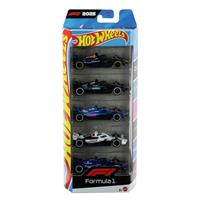 Hot Wheels Formula 1 5-Pack, Set of 5 Die-Cast Toy
