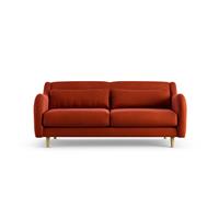 Habitat Turnmill Velvet 2 Seater Sofa - Burnt Orange-Ash Leg