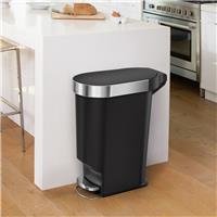 Simplehuman 40 Litre Plastic Pedal Bin - Black