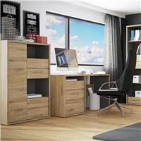 Furniture To Go Shetland 3 Drawers Office Desk - Light Wood