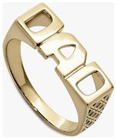 Revere 9ct Gold Plated Sterling Silver DAD Ring - O