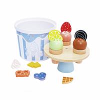 Chad Valley Wooden Ice Cream Bucket Set