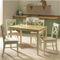 Argos Home Chicago Solid Wood 4 Seater Dining Table - Cream