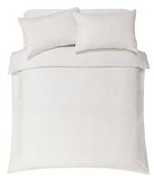 Argos Home Brushed Cotton Plain Cream Bedding Set - Double