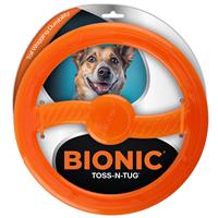Bionic Toss-N-Tug Ring Dog Toy - Orange